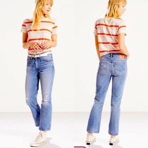 🆕 Levi’s ORANGE TAB 517 CROPPED BOOT CUT JEANS